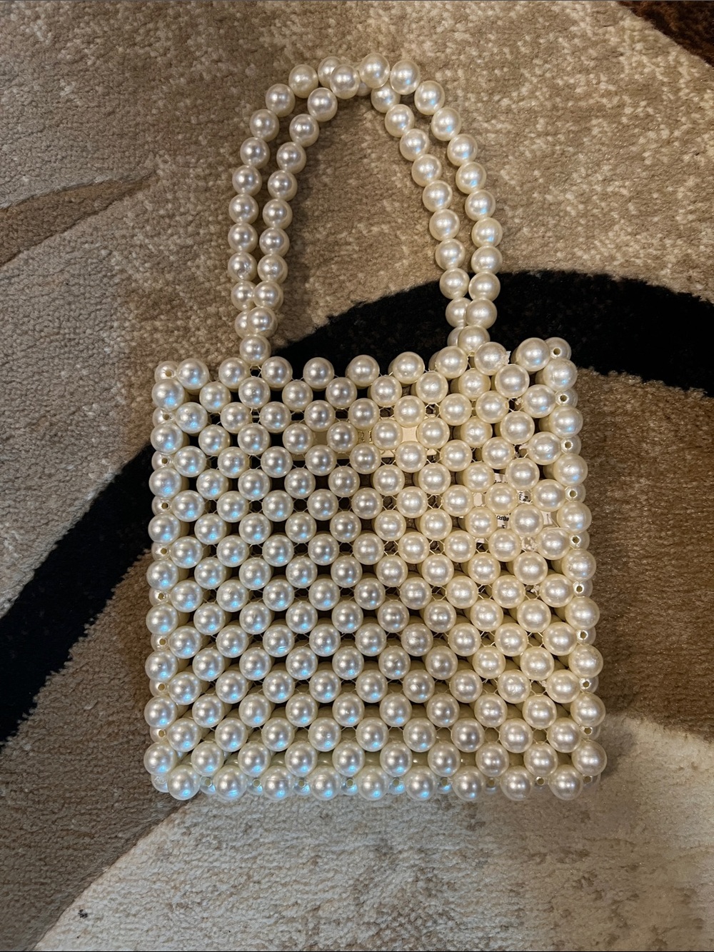 J Crew Pearl Beaded Small Tote Bag